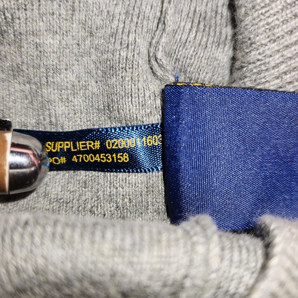 Polo Ralph Lauren 100% Pima Cotton V-Neck Sweater Mens Size Large Gray Jumper - Picture 5 of 9